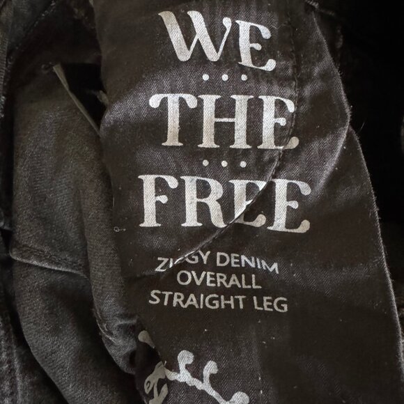 FREE PEOPLE X WE THE FREE Ziggy Straight Leg Overall in Mineral Black | Size L - Picture 13 of 15